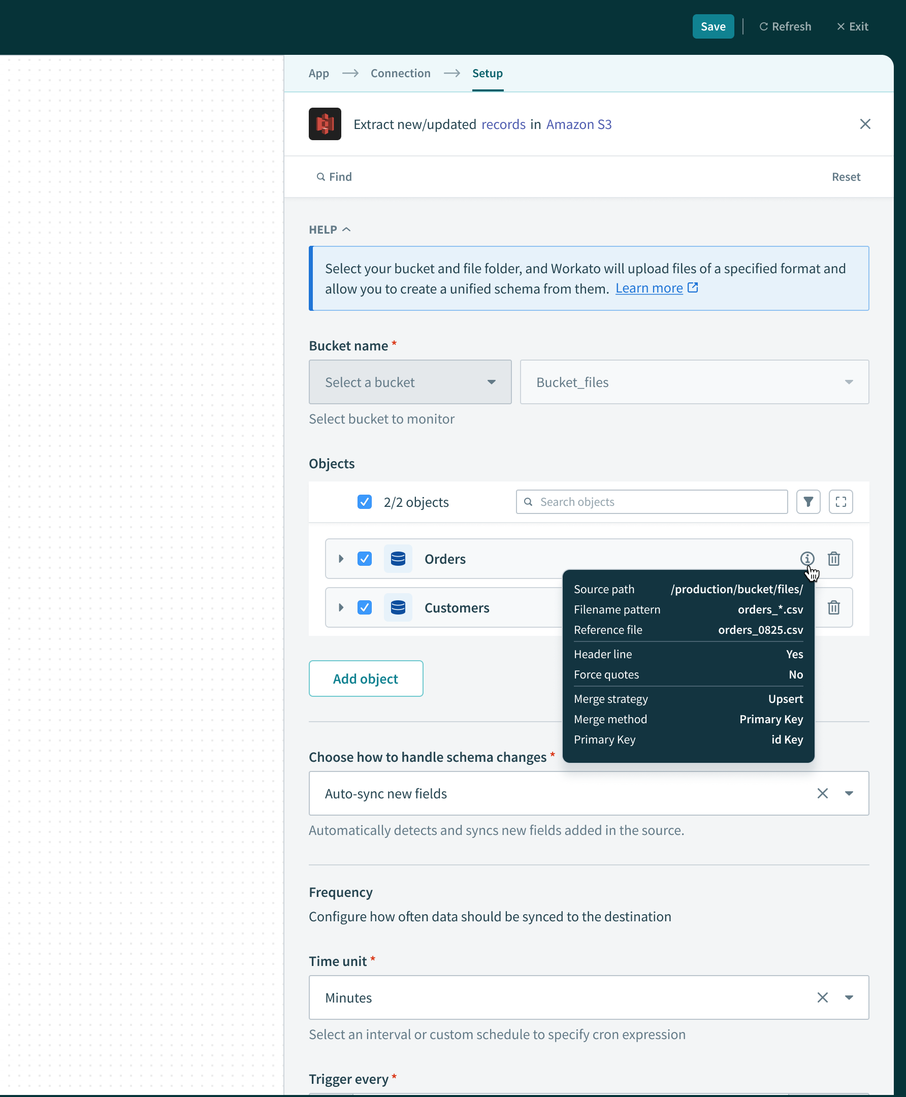 File-connector metadata via the icon and tooltip pattern