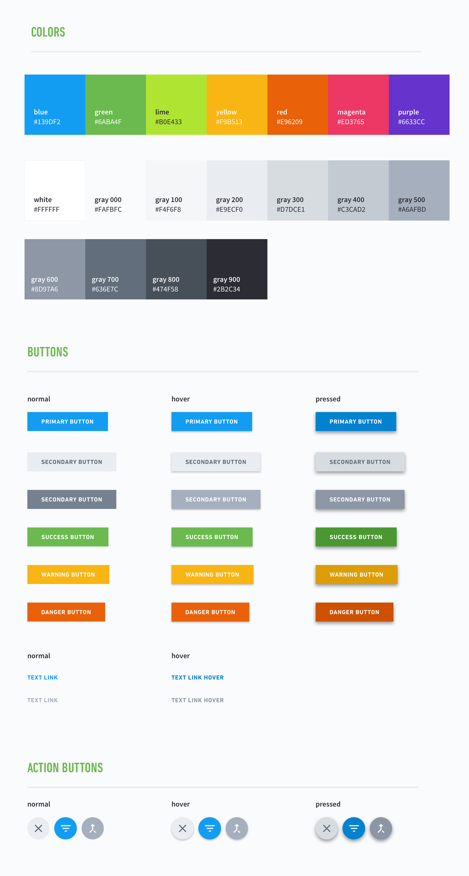 Style guide and component library