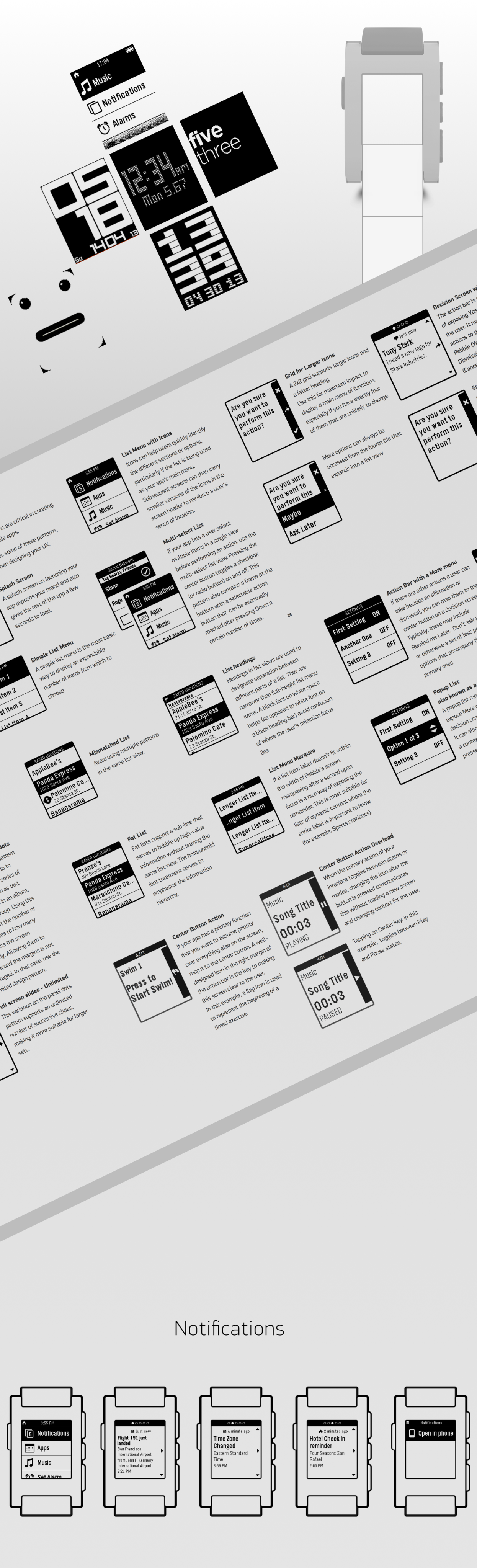Watch UI patterns and guidelines